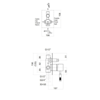 Смеситель для душа Webert Rimini RI860101010 Золото
