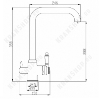 Смеситель для кухни под фильтр Zorg Hammer SH 725 Bronze