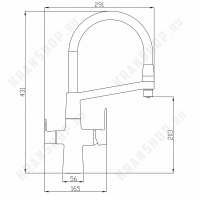 Смеситель для кухни под фильтр Zorg Hammer SH 818-8 Chrome