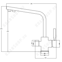 Cмеситель для кухни под фильтр Zorg Steel Hammer SH 909 Chrome