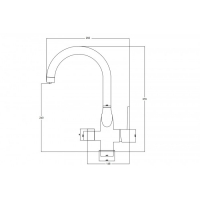 Cмеситель для кухни под фильтр Zorg Steel Hammer SH 910 Bronze