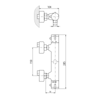 Смеситель для душа Rav Slezak Termostatic TRM80.5CMAT черный матовый