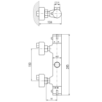 Смеситель для душа Rav Slezak Termostatic TRM81.5CMAT черный матовый