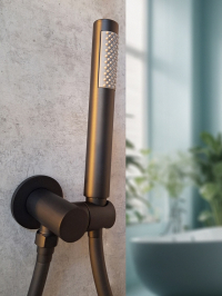 Душевая система с термостатом AltroBagno Unione 040408 MB Черный матовый