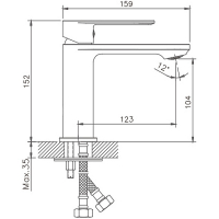 Cмеситель для раковины Haiba HB10590-7 черный матовый