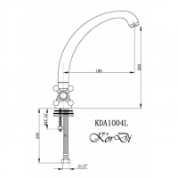 Черный смеситель для кухни KorDi Black Line Edition KD 1004L-F04 Черный