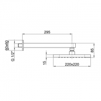 Тропический душ Webert Comfort AC0843015METAL Хром