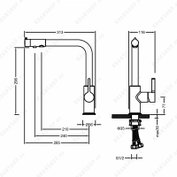 Cмеситель для кухни под фильтр TIMO Hette 1026/03F Черный