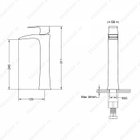 Смеситель для раковины TIMO Lumi 4211/00F Chrome