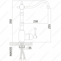 Смеситель для кухни GANZER SEVERIN GZ77121-D Бронза