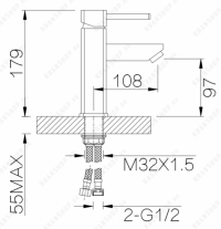 Cмеситель для раковины GANZER GZ05013 Хром