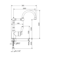 Смеситель для кухни Migliore Ermitage ML.CUC-7085.BI.CR
