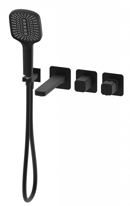 Смеситель встроенный для ванны GANZER GZ12134-C Чёрный