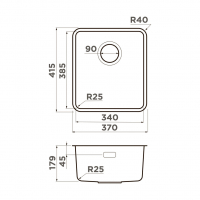 Кухонная мойка Omoikiri OMI 37-U/I ULTRA-IN 4997399 Нержавеющая сталь