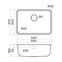 Кухонная мойка Omoikiri OMI 53-U/I ULTRA MINI-IN 4997405 Нержавеющая сталь