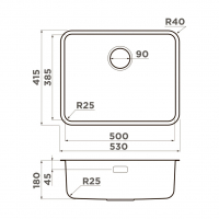 Кухонная мойка Omoikiri OMI 53-U/I ULTRA-IN 4997408 Нержавеющая сталь