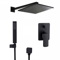 Душевая система KorDi Black Night KD 320880 Quadro Black Matt