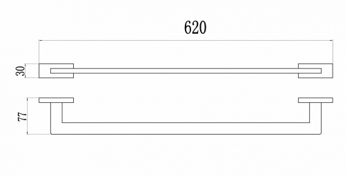Полотенцедержатель GANZER GZ88070-Q Графит