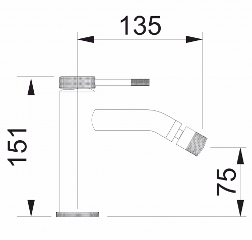 Смеситель на биде HansenPRO HL50098-P Графит