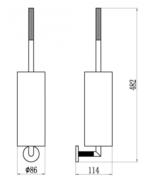 Ершик GANZER GZ19590 Хром